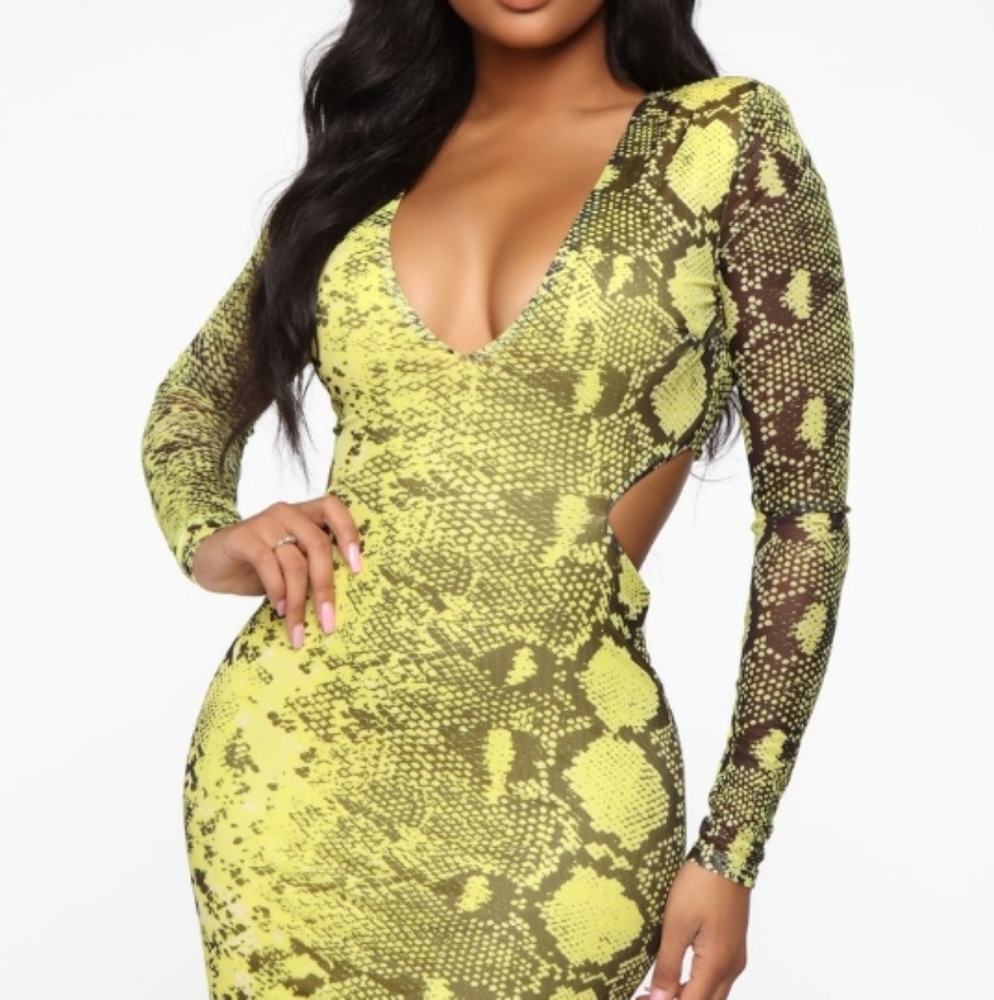 Skin On Skin Snake Mini Dress